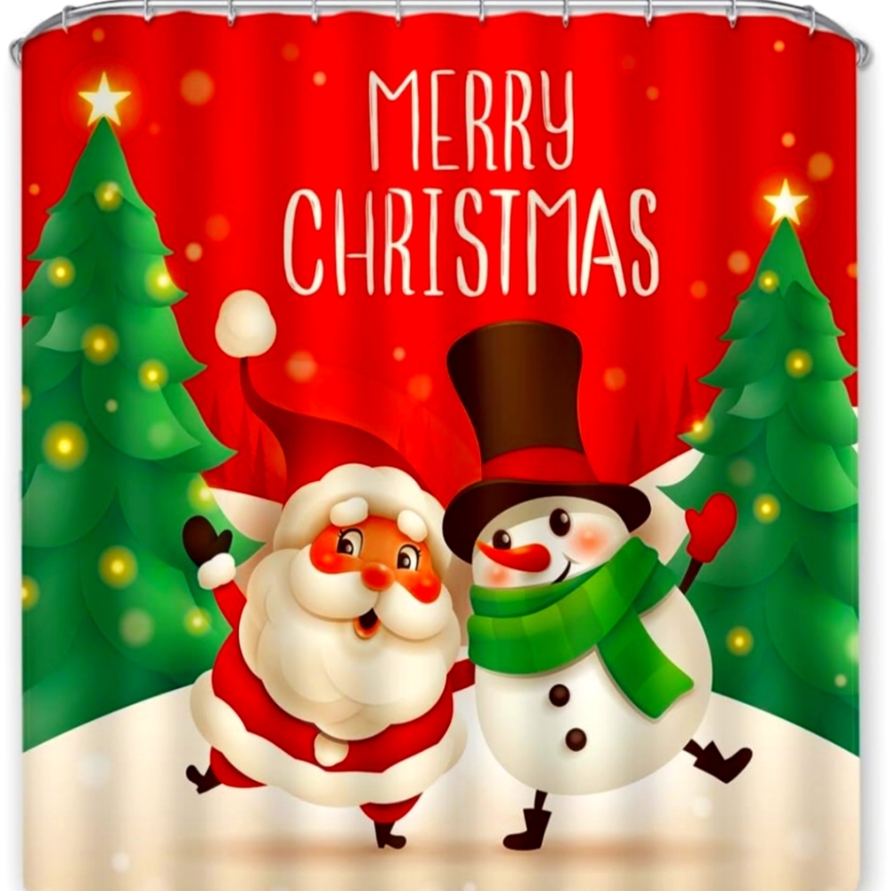 Brand New Christmas Shower Curtain